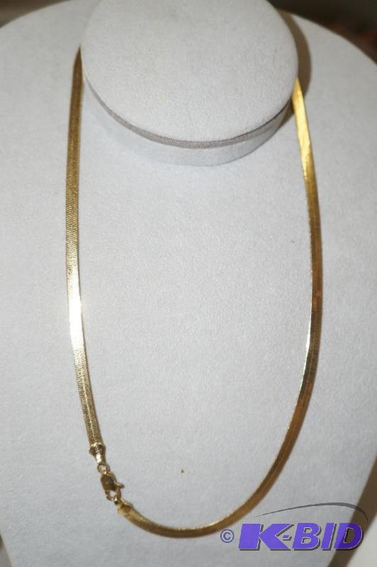 Gold Plated Herringbone Chain
