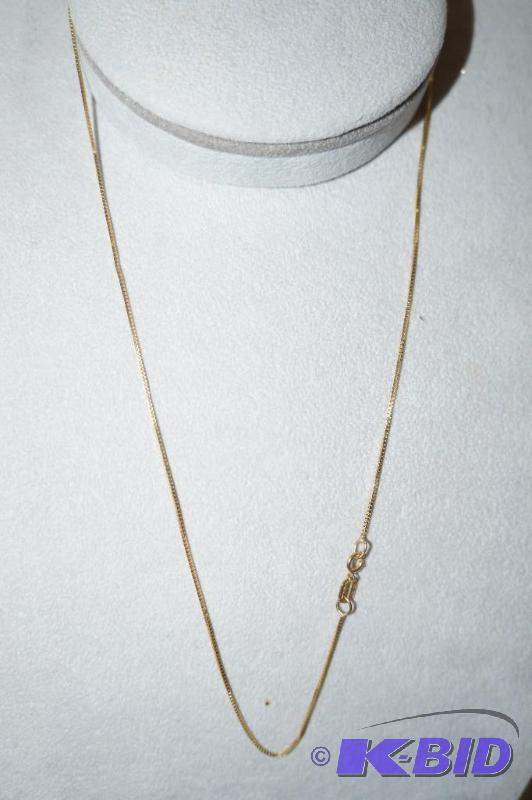 10 Karat Gold Box Link Chain 18 1.4 Grams