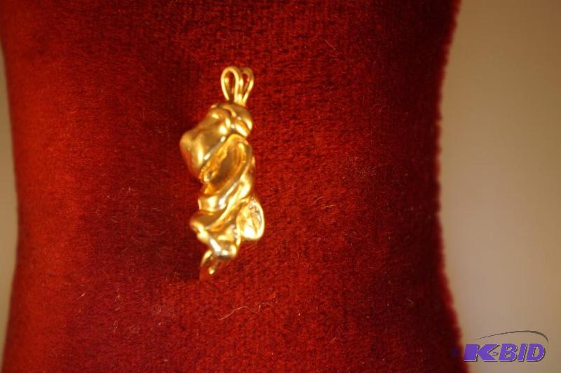 14 Karat Gold Nugget Pendant 6.7 Grams