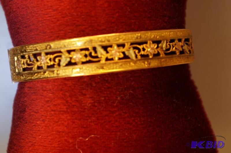 Gold Filled Antique Bangle Bracelet