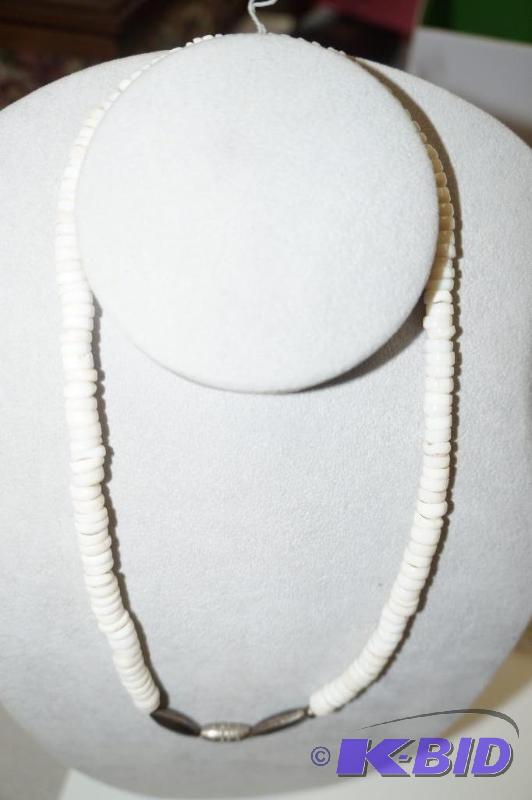 Shell and Sterling Silver Necklace