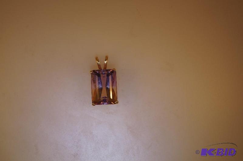 14 Karat Gold Ametrine (Amethyst & Citrine) Pendant