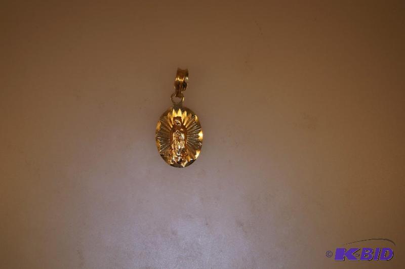 14 Karat Gold Religious Charm