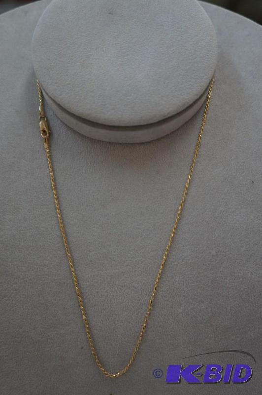 16 14 Karat Gold Rope Chain