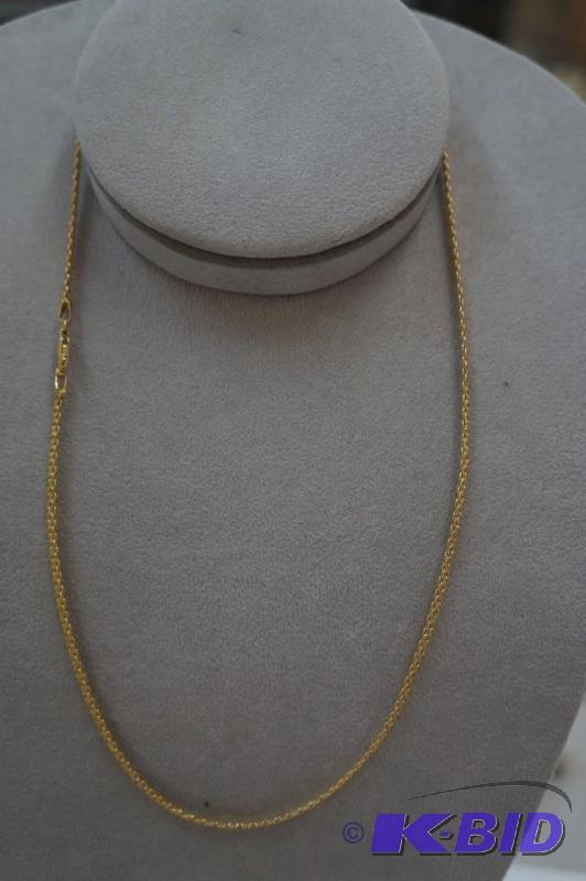 18 Bismark Chain 14 Karat Yellow Gold 6.7 Grams