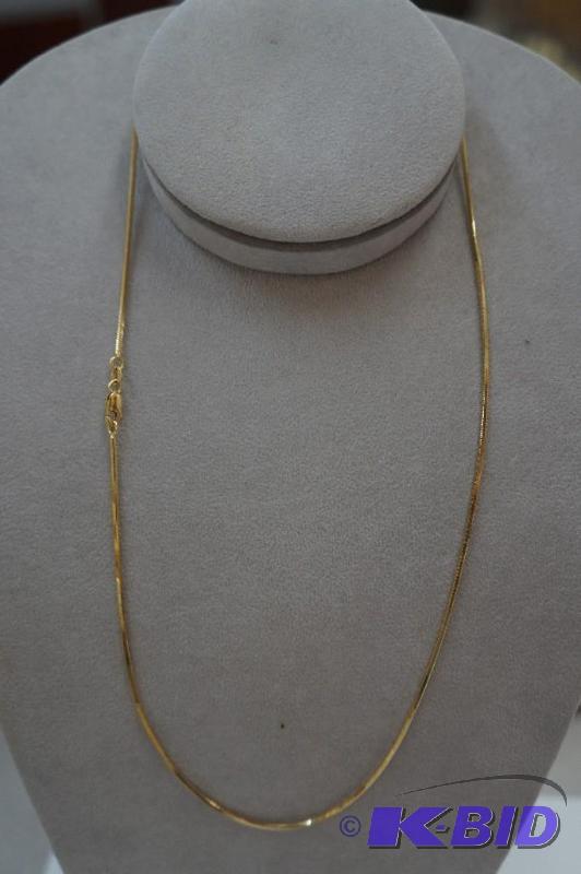 20 Square Snake Chain 14 Karat Gold 6.5 Grams