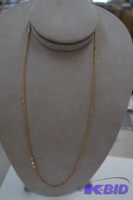 24 14 Karat Gold Rope Chain 5.7 Grams