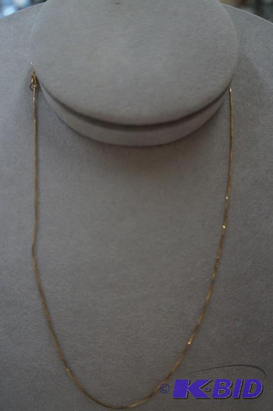 16 14 Karat Gold Box Link Chain .9 Grams