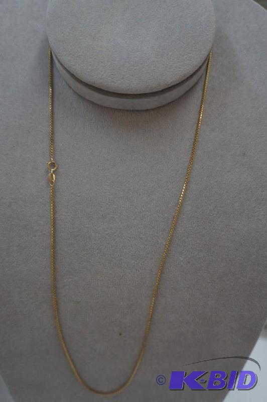 20 Box Link 14 Karat Gold Chain 2.8 Grams
