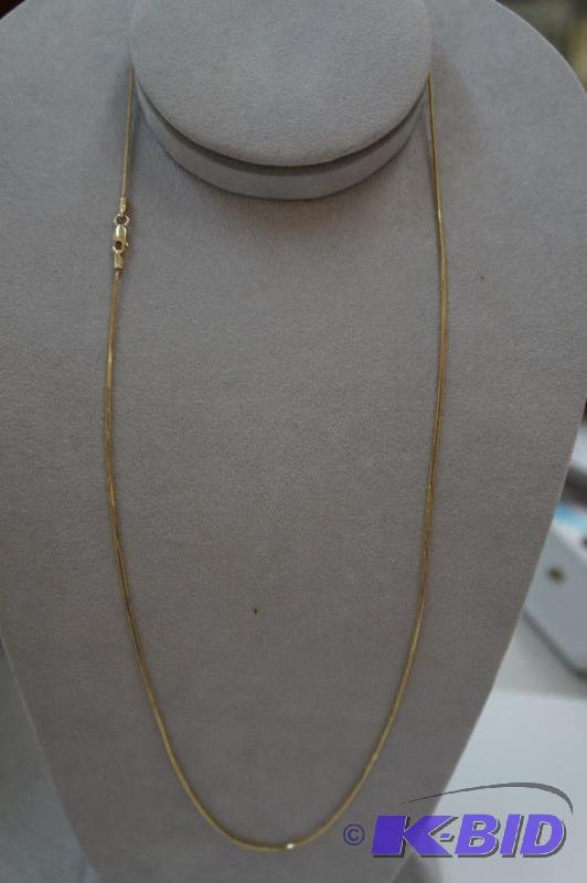24 8 Sided Snake 14 Karat Gold Chain 5.1 Grams