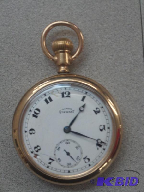 Stewart Pocket Watch with Gold Overlay & 15 Jewels