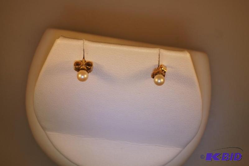 3 12 mm Cultured Pearl Earrings