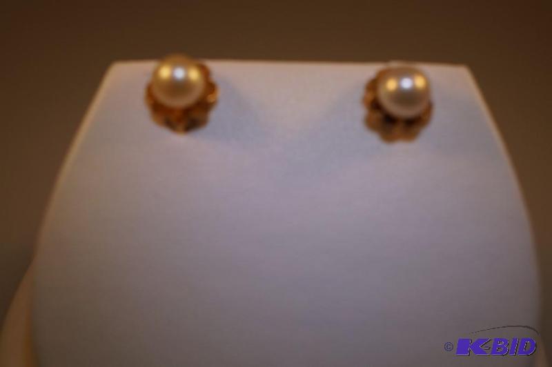 Gold  Pearl Earrings
