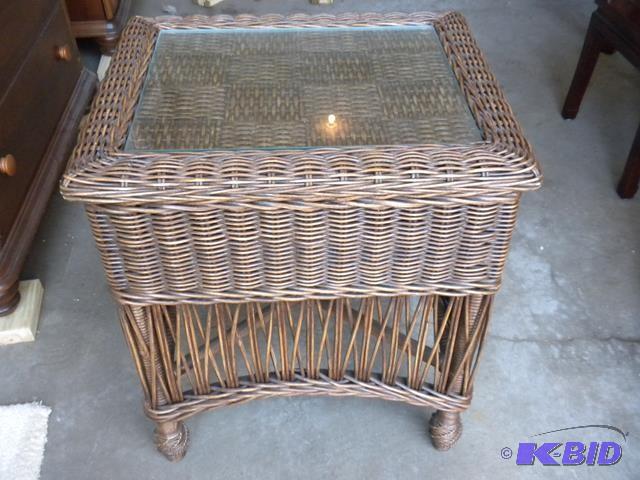 Wicker Side Table