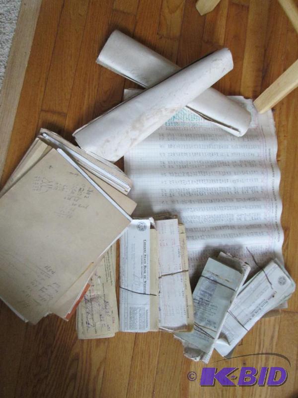 Lot of old invoices and other paper...