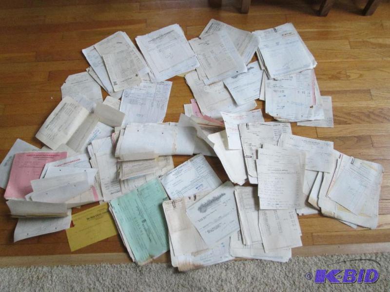 Lot of old invoices from various bu...