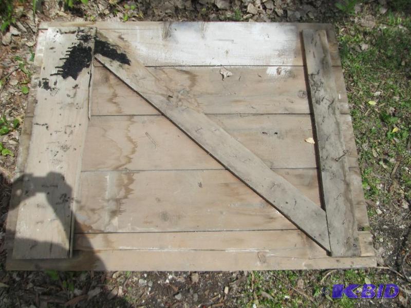 Antique wood door, measures 41 x 52...