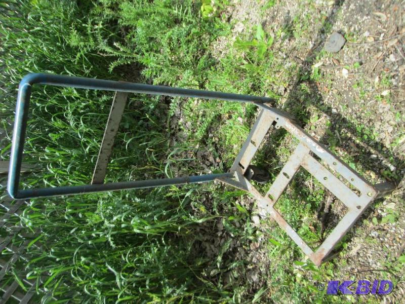 Metal cart, used at the former crea...