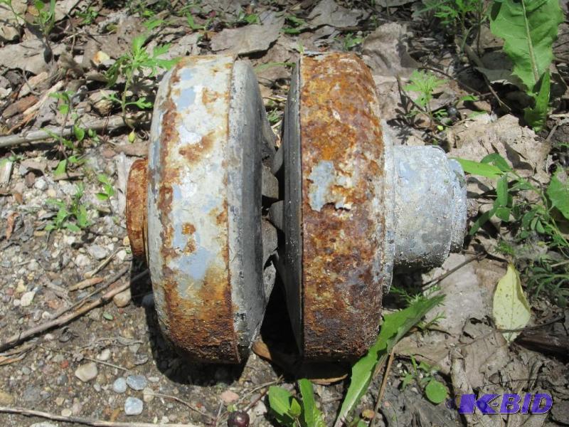 Antique metal pulley...