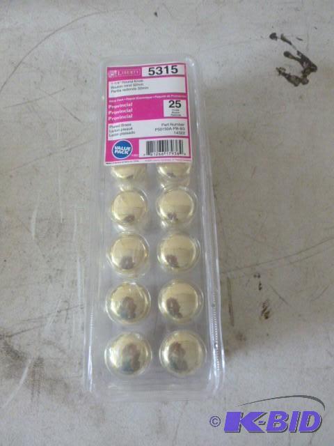 25 Brass Plated Knobs 1 14&quot r...
