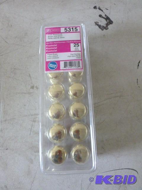 25 Brass Plated Knobs 1 14&quot r...