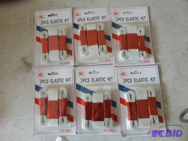 6 Packs of 3 Piece Elastic Kits...