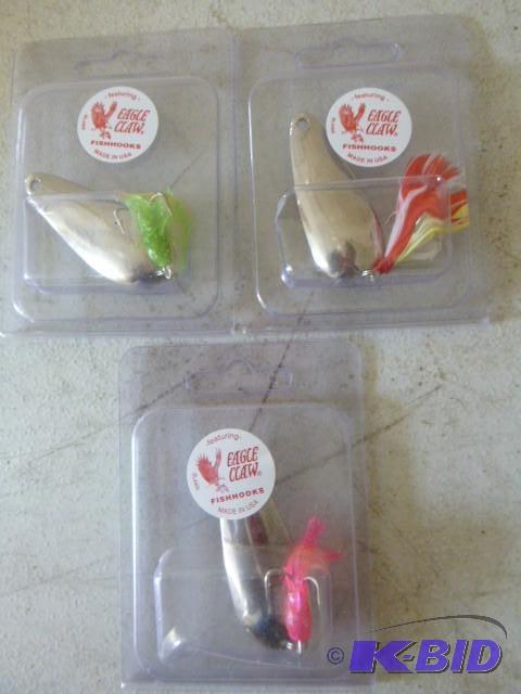 3 Eagle Claw Fishing Spoons...
