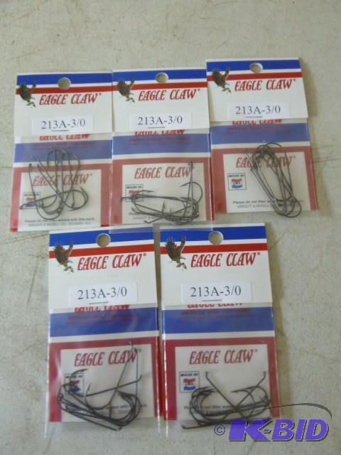 5 Packs of Eagle Claw Fish Hooks 21...