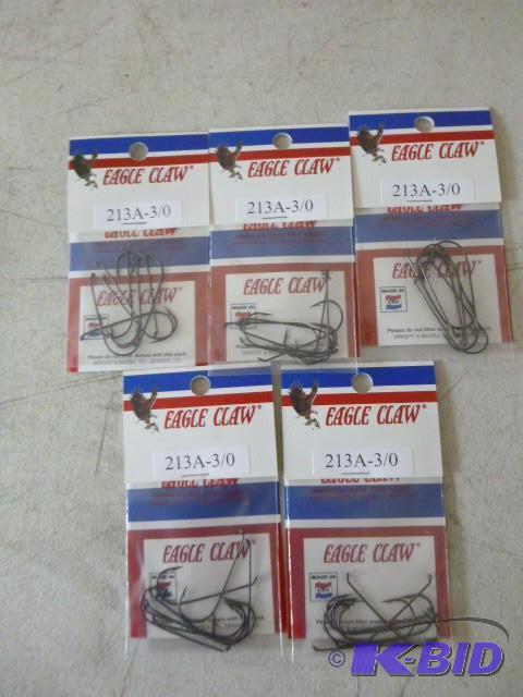 5 Packs of Eagle Claw Fish Hooks 21...