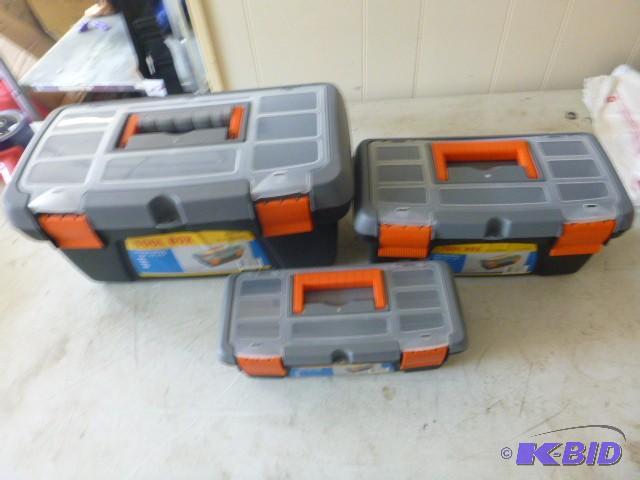 3 Piece Plastic Tool Box Set 16 12...