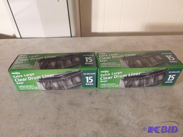 2 Boxes of Extra Large Clear Drum L...