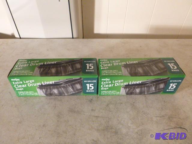 2 Boxes of Extra Large Clear Drum L...