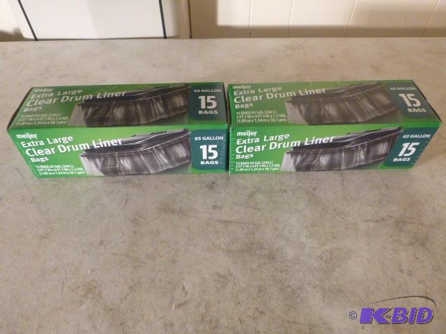 2 Boxes of Extra Large Clear Drum L...