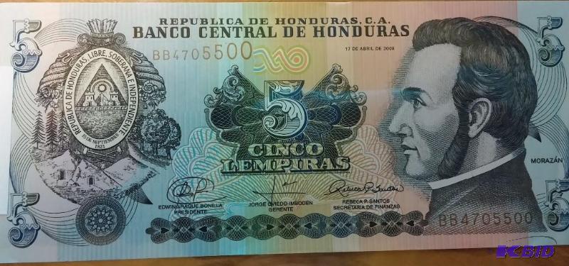 lot 103 image: HONDRUS FOREIGN NOTE UNCIRCULATED...