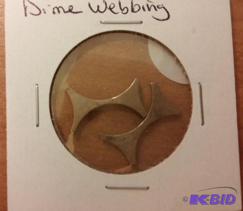 lot 13 image: US MINT DIME WEBBING...