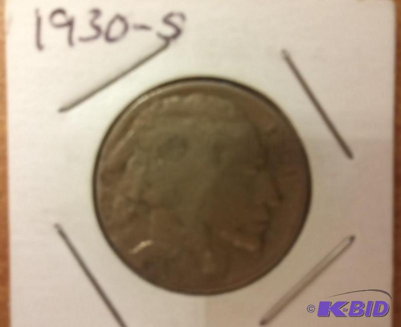 lot 24 image: 1930-S INDIAN HEAD NICKEL BUFFLO NI...
