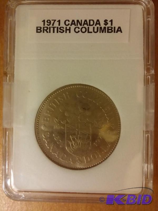 lot 85 image: 1971 CANADA ONE DOLLAR BRITISH COLU...