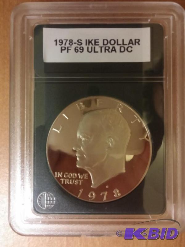 lot 91 image: 1978-S IKE DOLLAR ONE DOLLAR COIN P...