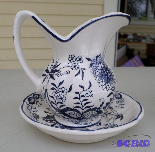 Mini Blue and Cream pitcher with bo...