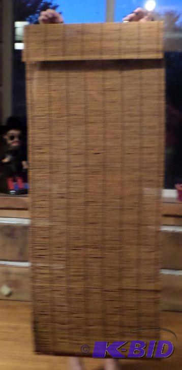 Two bamboo window shades, both 3 ft...