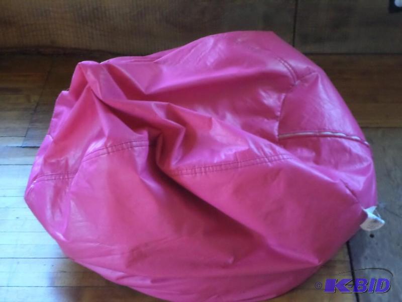 Pink beanbag chair, no tears...