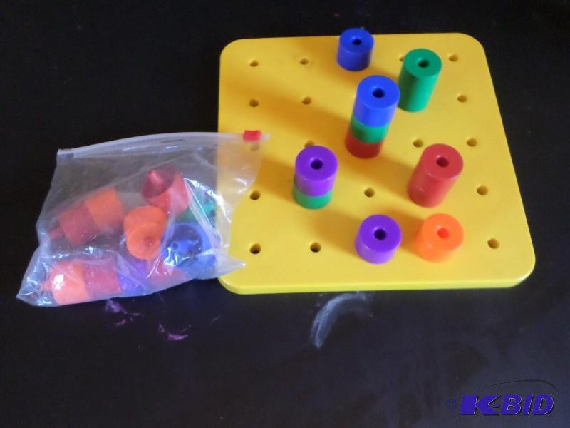 Toy peg board use for counting, pa...