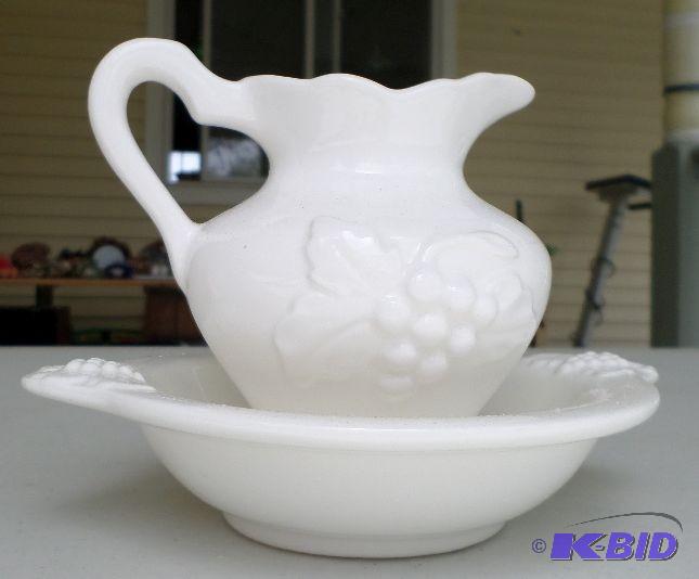 White mini pitcher with bow, great ...