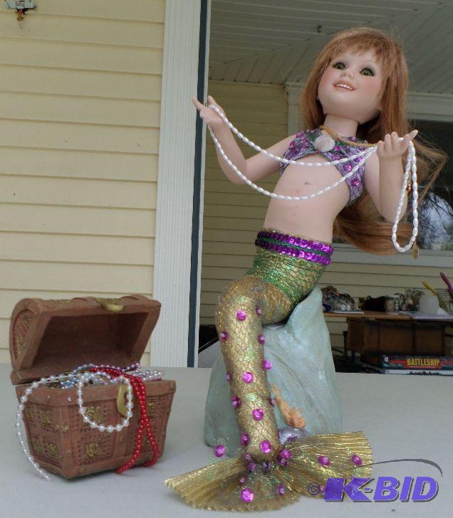 China doll mermaid, comes with trea...