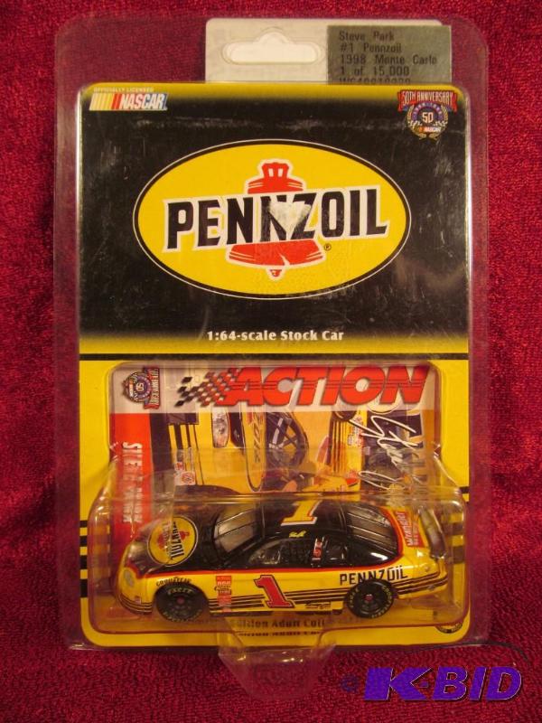 lot 27 image: 1998 Action Racing Collectables Steve Park #1 Pennzoil Monte Carlo 164 scale NASCAR