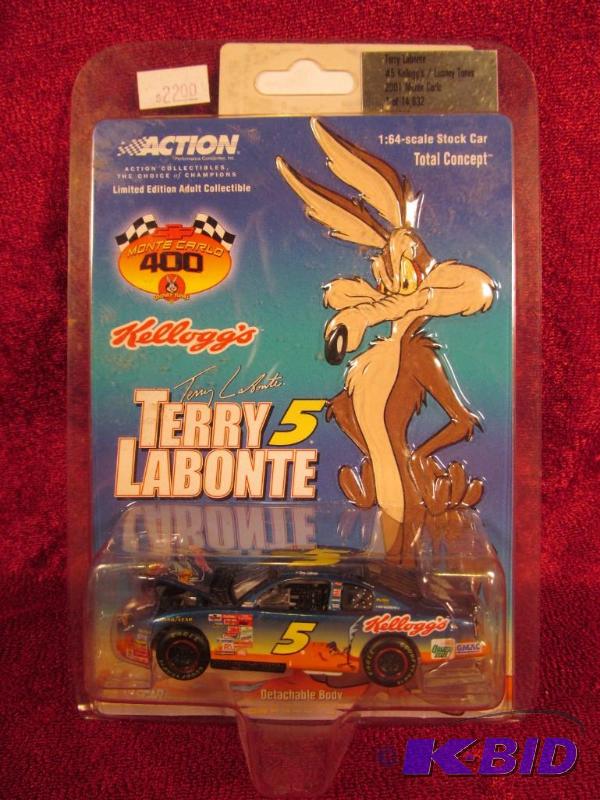 lot 31 image: 2001 Action Racing Terry Lebonte #5 Kellogs  Looney Tunes Monte Carlo 164 scale NASCAR