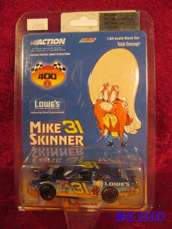 lot 32 image: 2001 Action Racing Mike Skinner #31 Lowes  Looney Tunes Monte Carlo 164 scale NASCAR