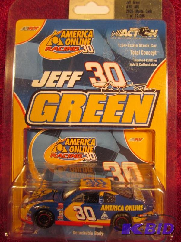 lot 33 image: 2002 Action Racing Collectables Jeff Green #30 AOL Monte Carlo 164 scale NASCAR