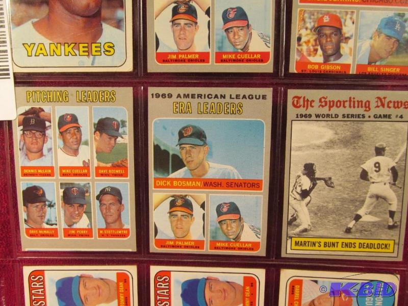 lot 35 image: Lot of 9 1960s-1970s Baseball Cards