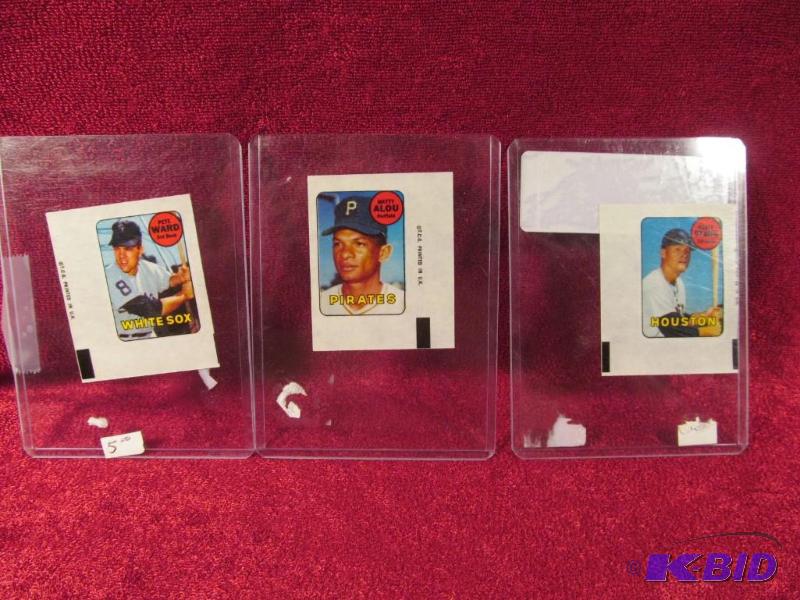 lot 39 image: Lot of 3 1969 Topps Decals